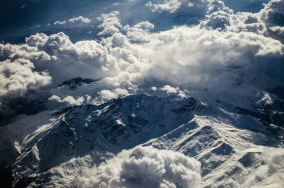 Mountains and clouds